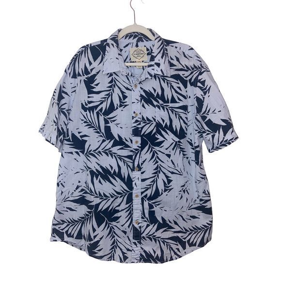 St‎ John's Bay Quality Menswear Hawaiian Button Down Short Sleeve Shirt Size XL - Picture 1 of 8